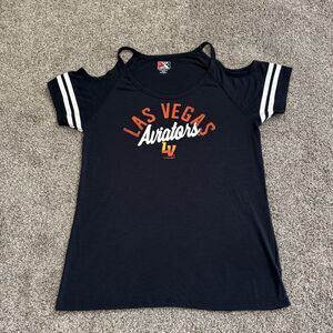 Las Vegas Aviators MiLB Baseball Cold Shoulder Top Shirt Women's Size Large